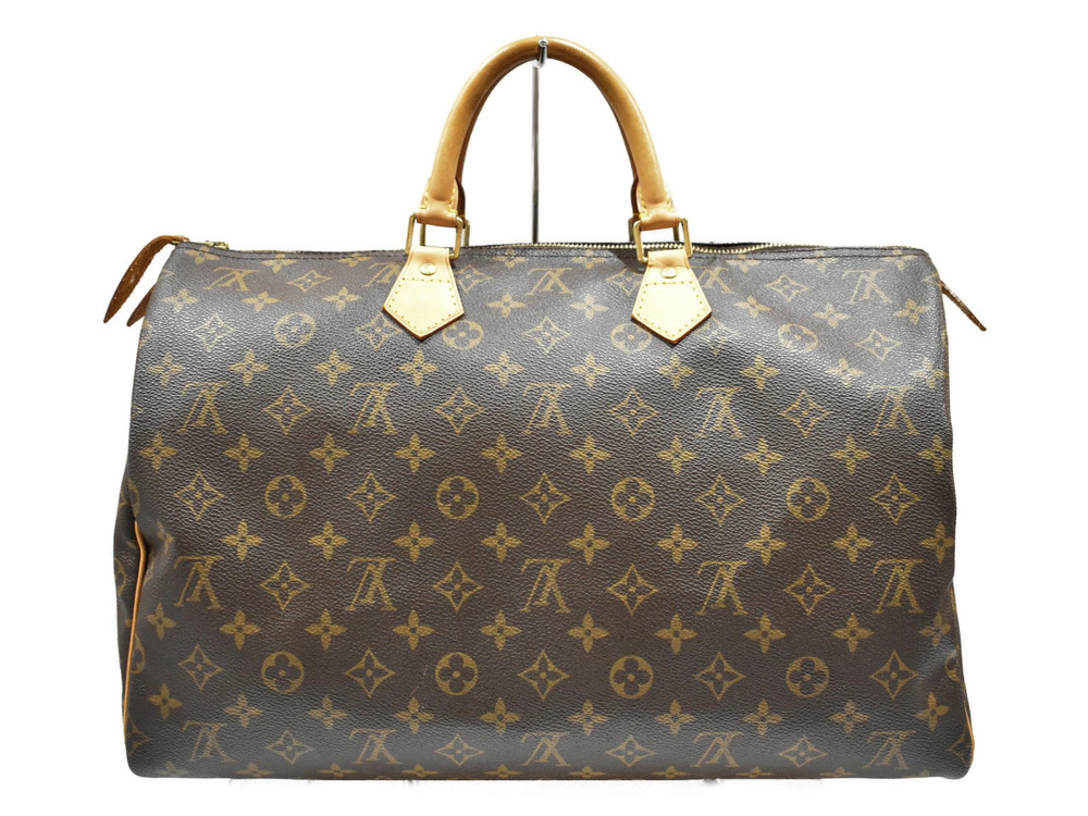 Louis Vuitton Bag Travel Speedy Canvas Boston Monogram Handbag Brown